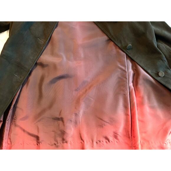 Vintage 60s Suede Fur Collar Coat | Chocolate Brown Mink Trim | Size M/L - Picture 14 of 14